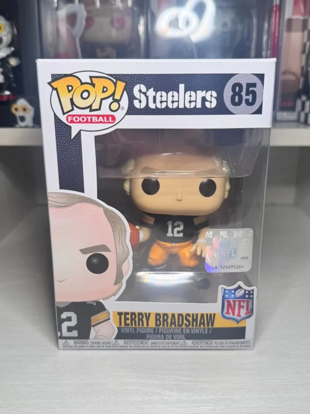 Funko Pop! NFL Terry Bradshaw Pittsburgh Steelers Vinyl Football #85 Home Jersey